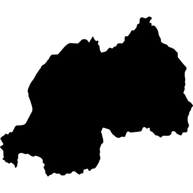 Rwanda Map Silhouette