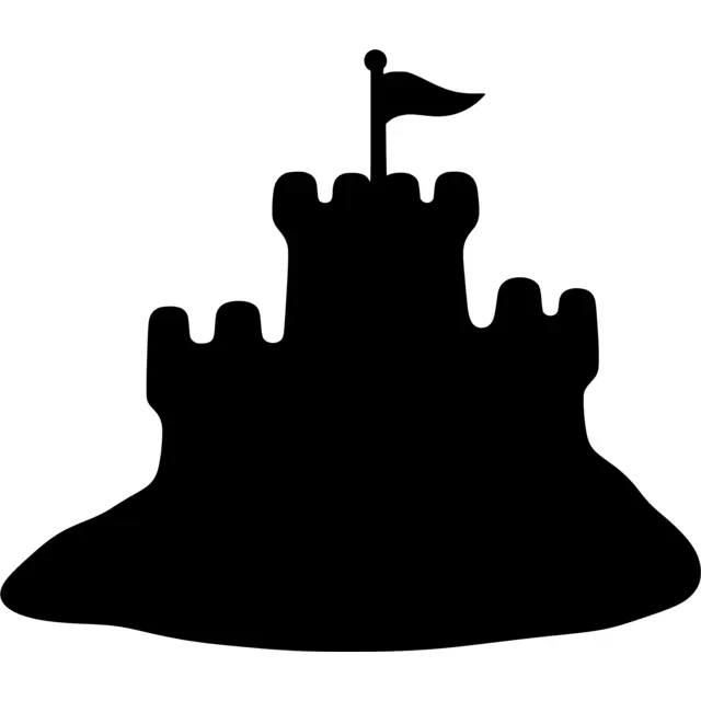 Sand Castle Silhouette