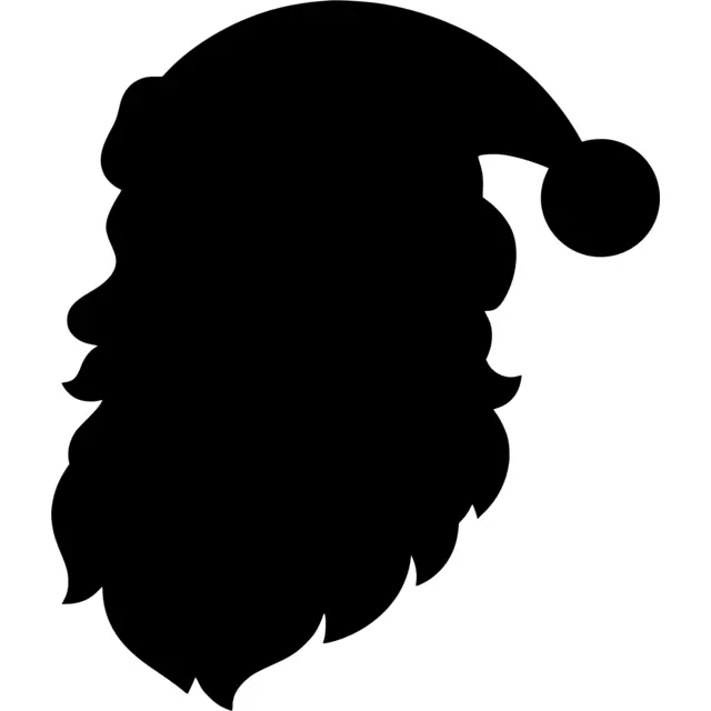 Santa Claus Head Silhouette