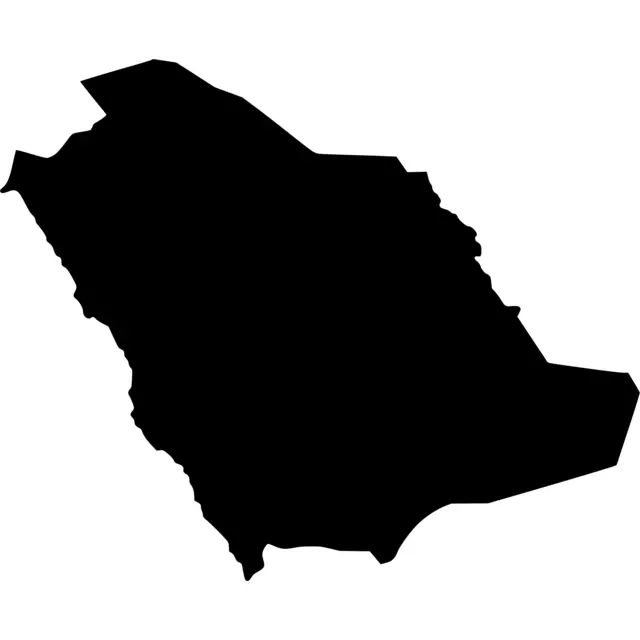 Saudi Arabia Map Silhouette