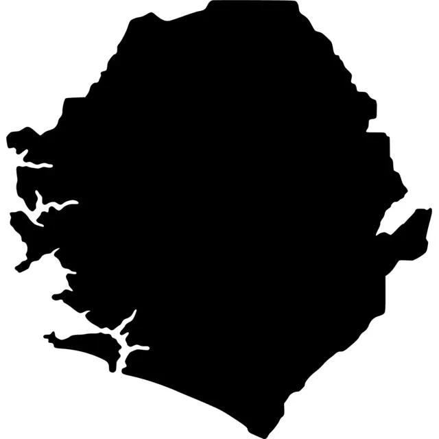 Sierra Leone Map Silhouette