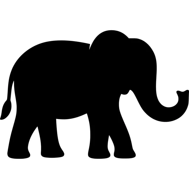 Simple Elephant Silhouette