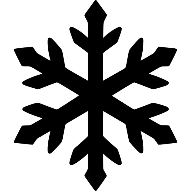 Simple Snowflake Silhouette
