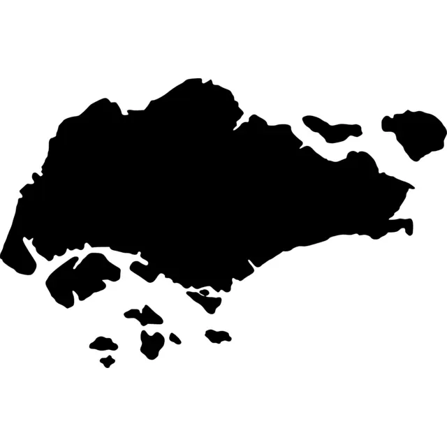 Singapore Map Silhouette