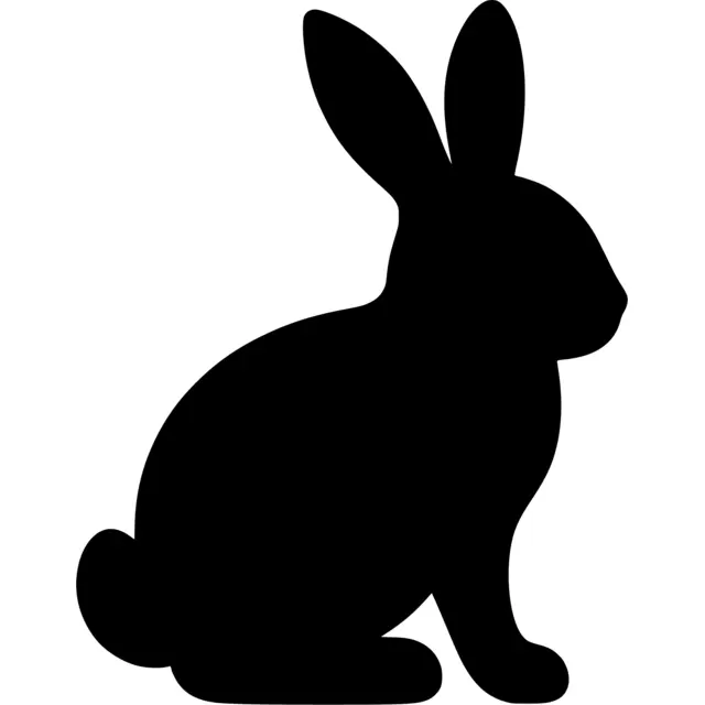 Sitting Bunny Silhouette