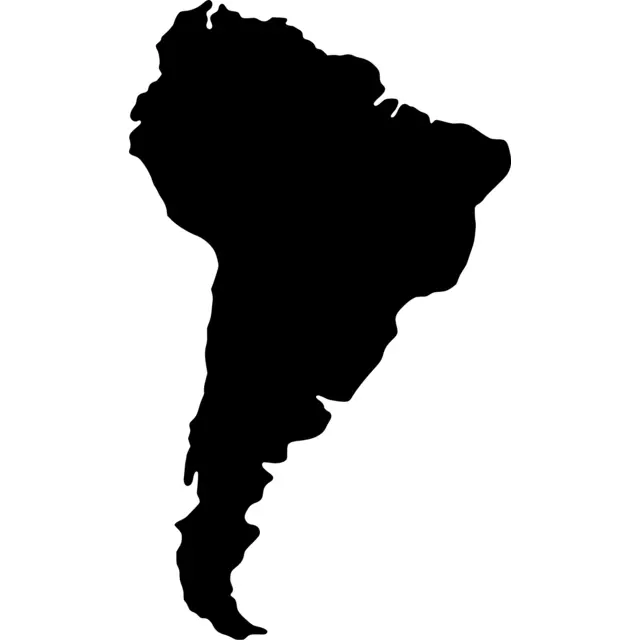 South America Map Silhouette