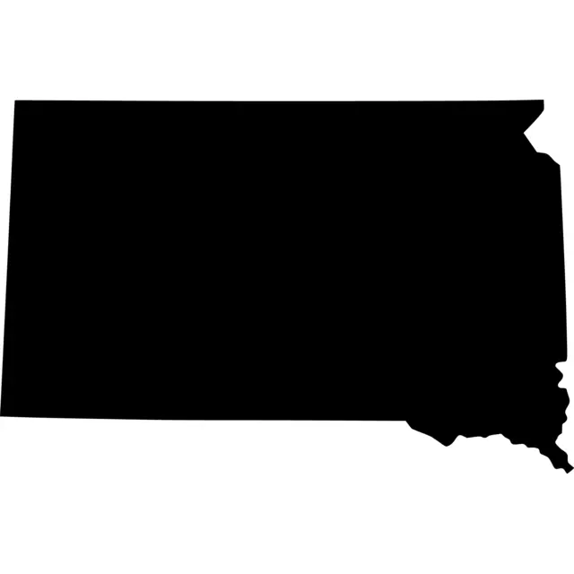 South Dakota Map Silhouette