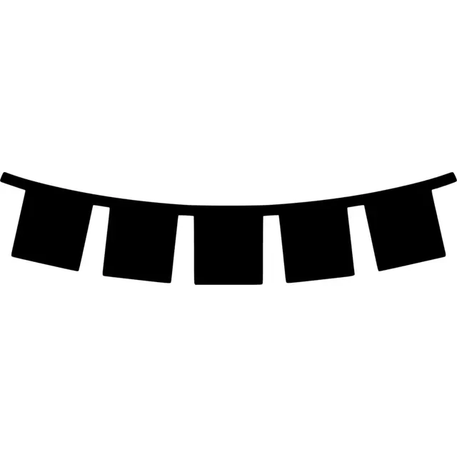 Square Bunting Silhouette