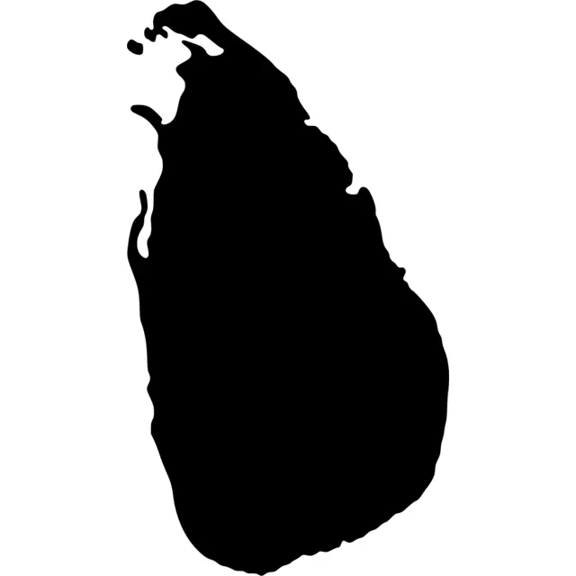 Sri Lanka Map Silhouette