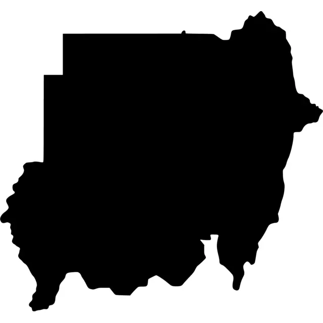 Sudan Map Silhouette