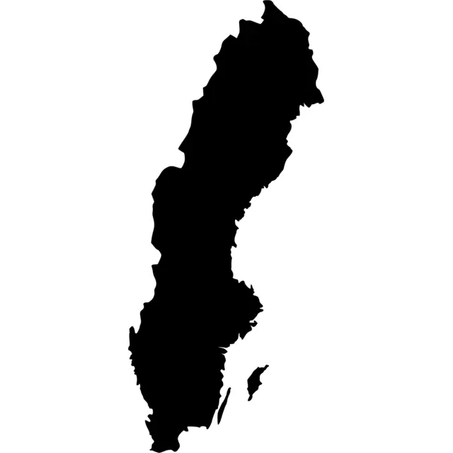 Sweden Map Silhouette