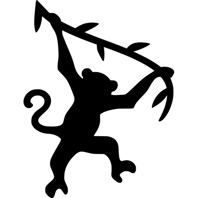 Swinging Monkey Silhouette