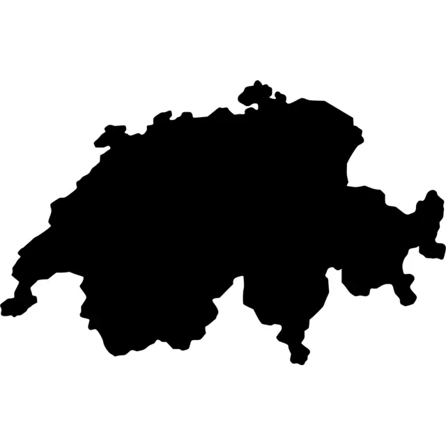 Switzerland Map Silhouette