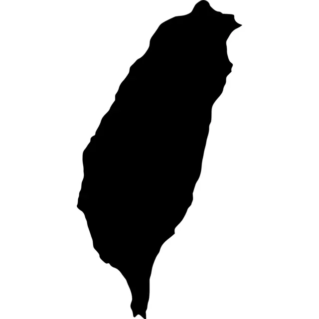 Taiwan Map Silhouette