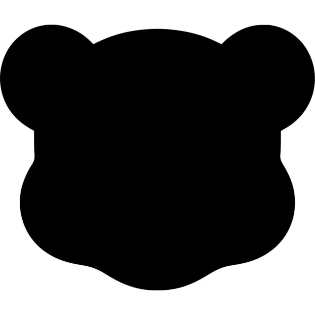 Teddy Bear Head Silhouette