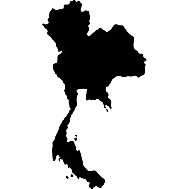 Thailand Map Silhouette