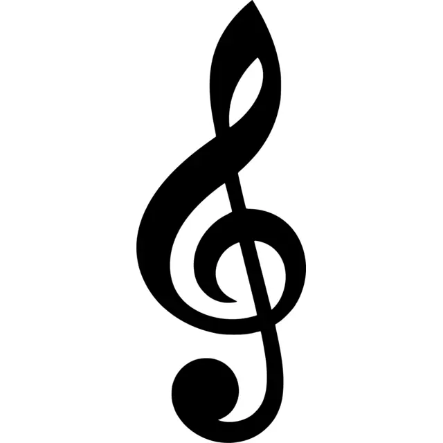 Treble Clef Silhouette