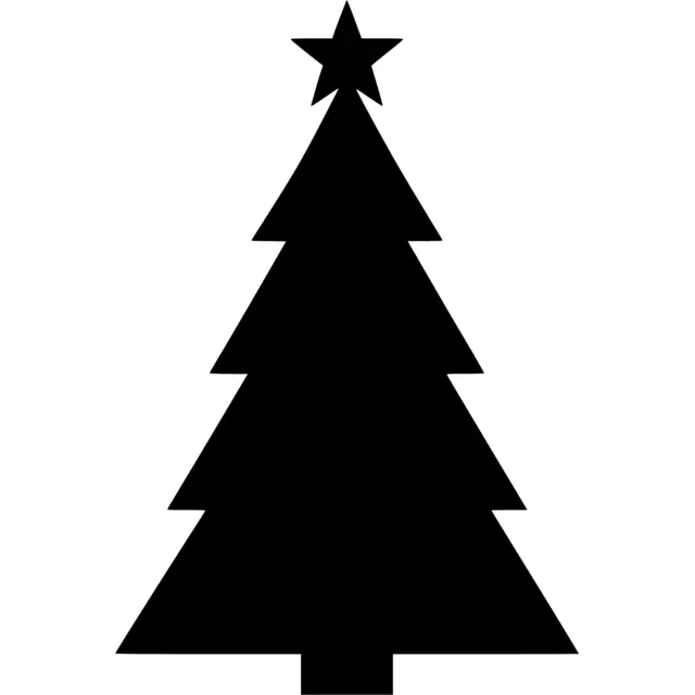 Triangle Christmas Tree Silhouette