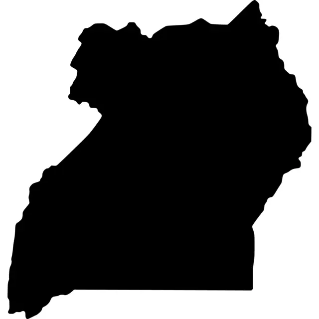 Uganda Map Silhouette