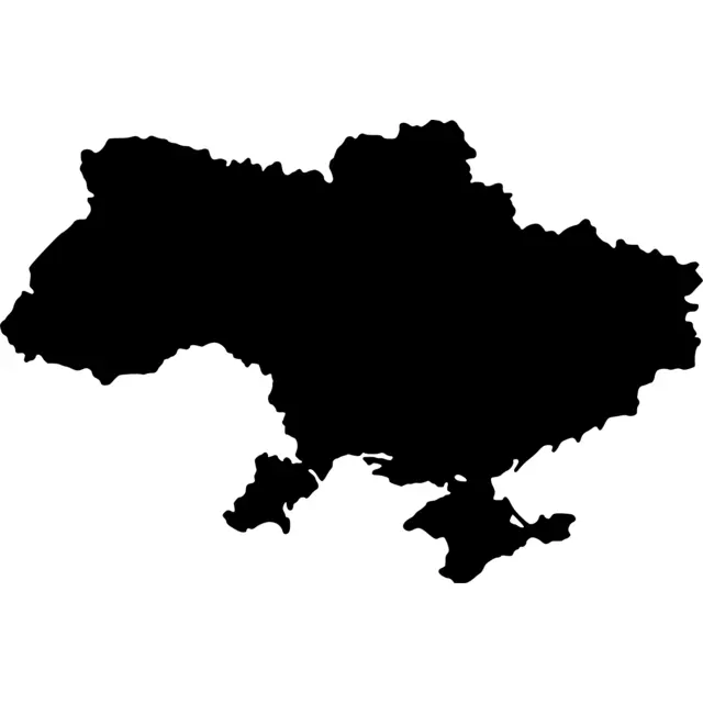 Ukraine Map Silhouette