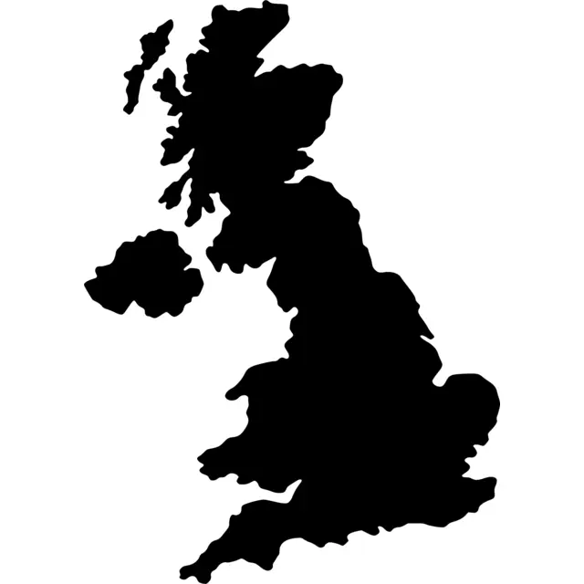 United Kingdom Map Silhouette