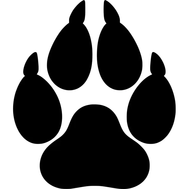 Wolf Paw Print Silhouette