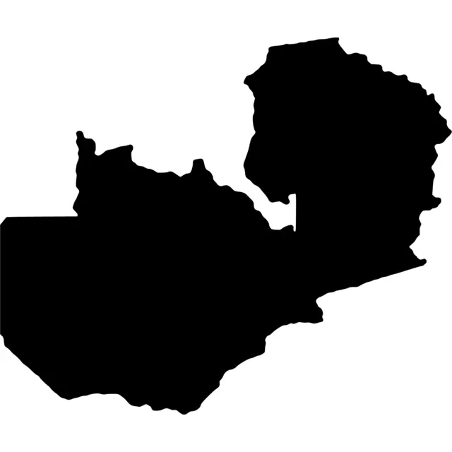 Zambia Map Silhouette