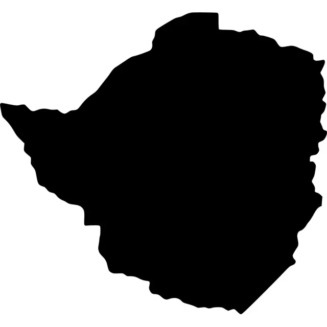 Zimbabwe Map Silhouette